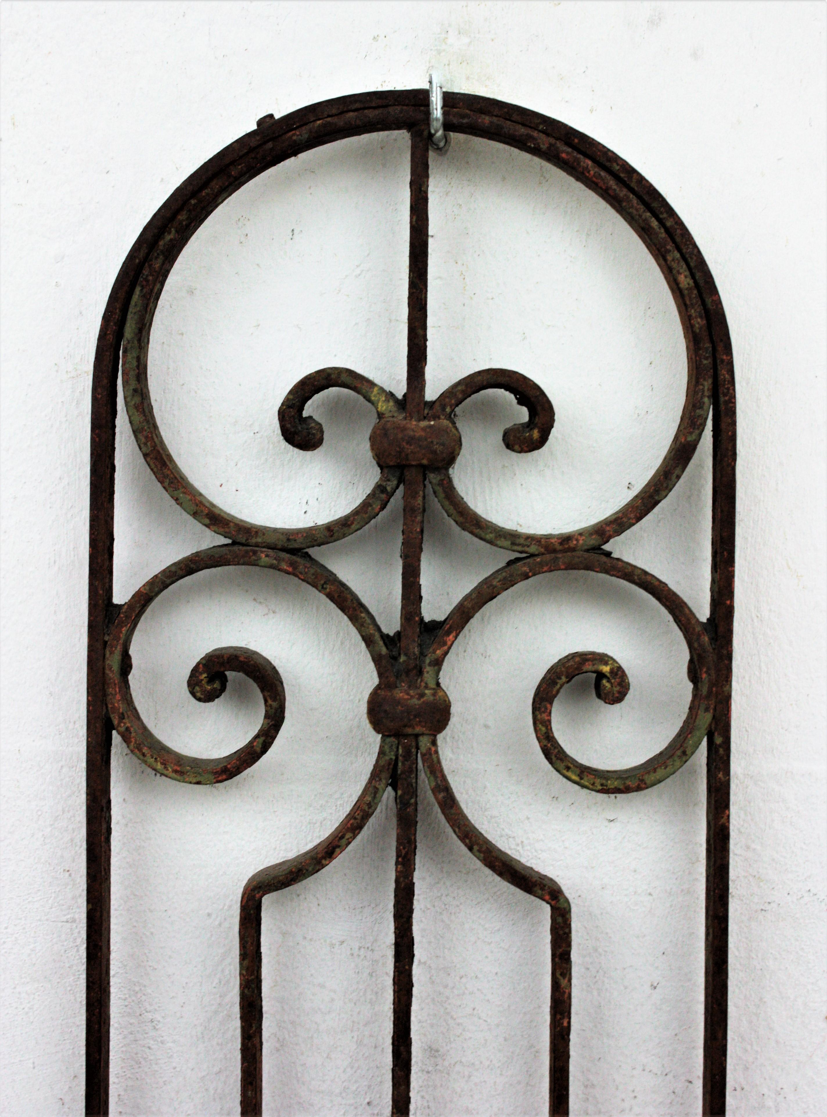 Spanish Revival Wrought Iron Large Wall Candle Holder Sconce 3