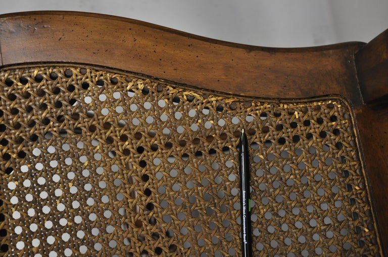 Spanish Rococo Baroque Style Solid Pine Wood Cane Seat Dining Chairs ...