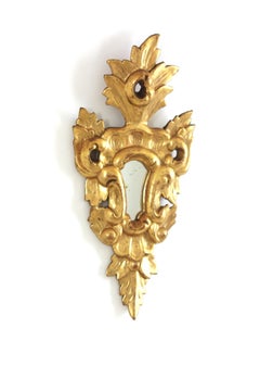 Spanish Rococo Carved Giltwood Mirror, Mini Size