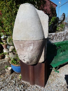 12th Century Romanesque Limestone Spanish Lion Head Fountain