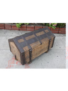 Spanish Rustic 1900's Wood and Metal Trunk Chest