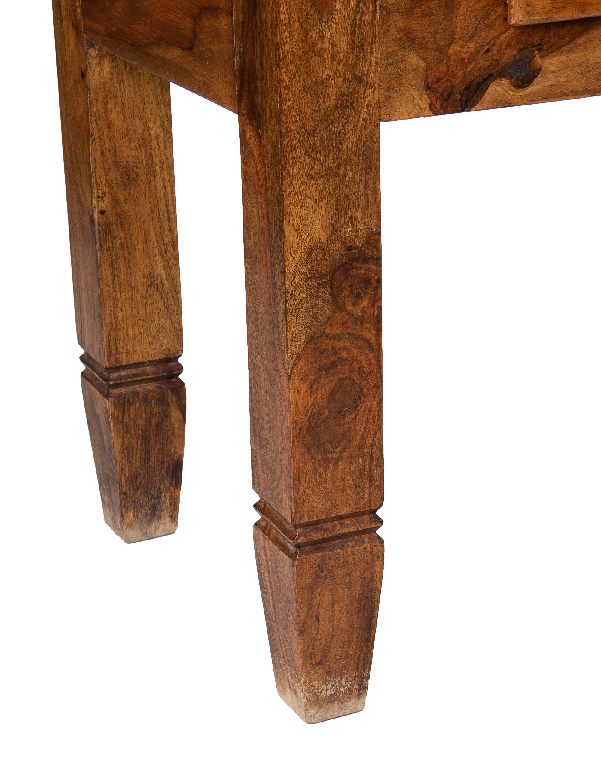 Spanish Rustic 3-Drawer Wooden Console Table 6