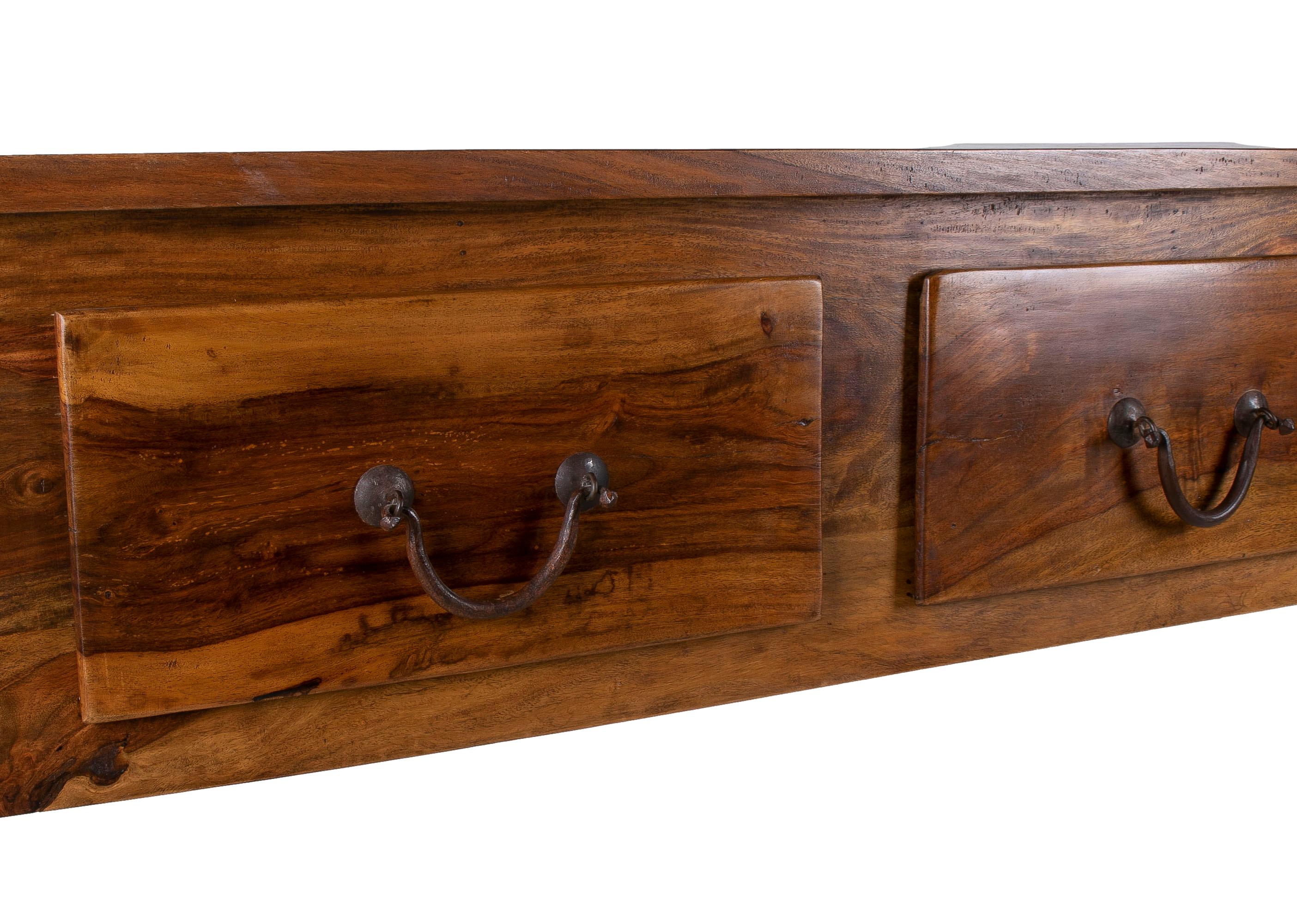 Spanish Rustic 3-Drawer Wooden Console Table 5