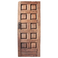 Vintage Spanish Rustic Door with Original Hand Forged Iron Pull