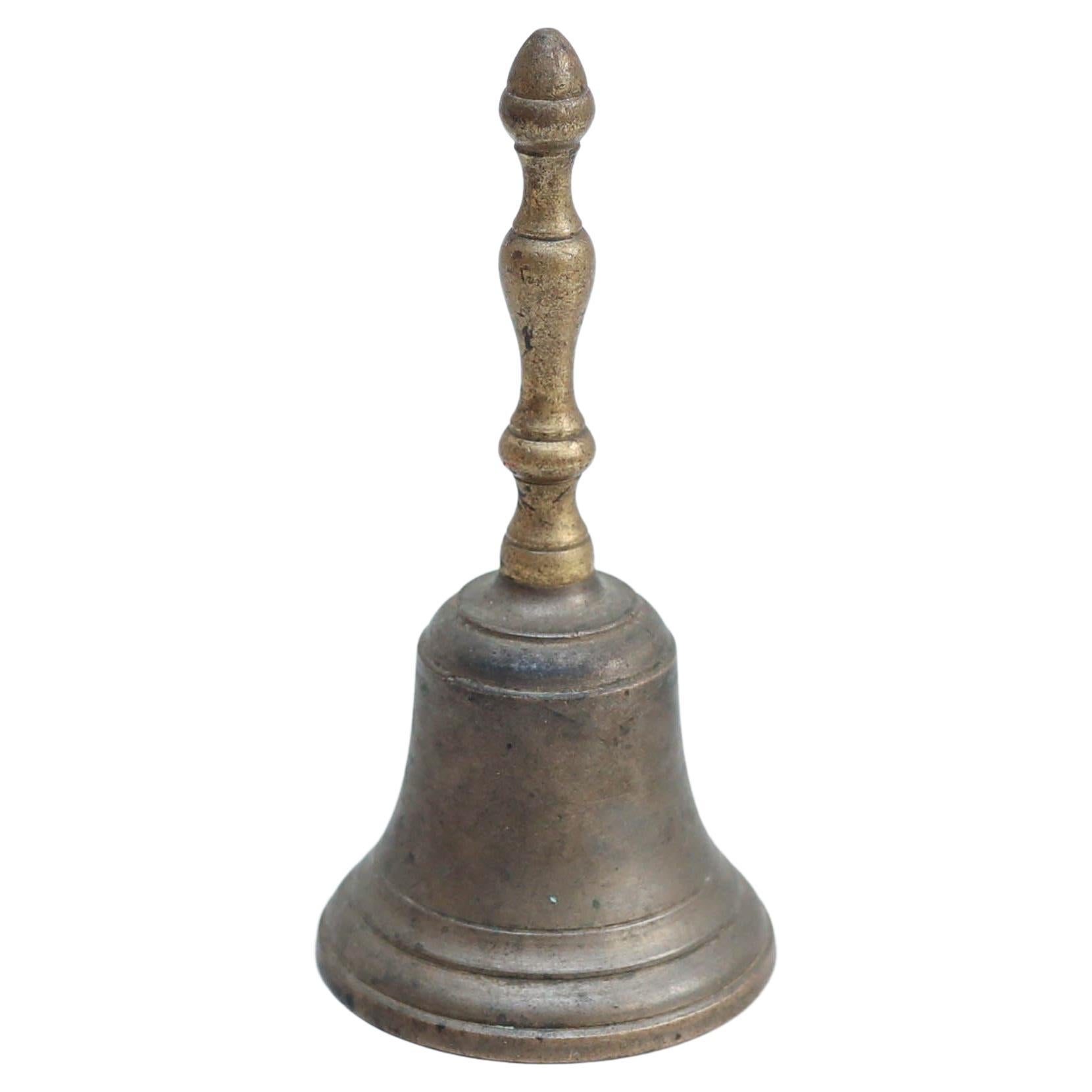 Spanish Rustic Metal Hand Bell, circa 1960 For Sale