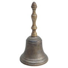 Used Spanish Rustic Metal Hand Bell, circa 1960