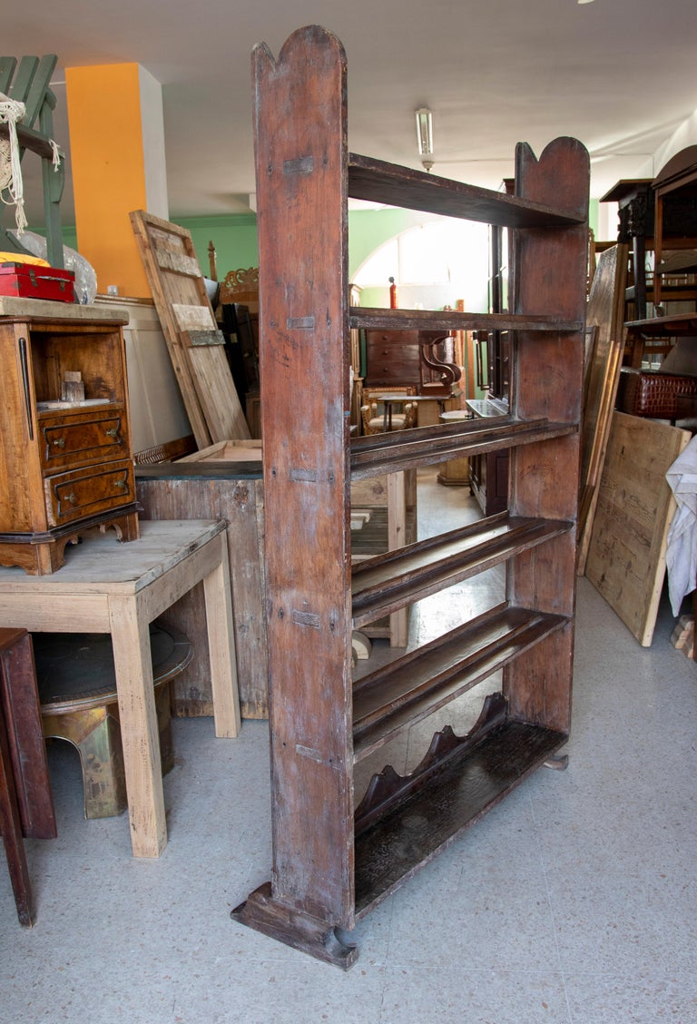 Spanish Rustic Rustic Wooden Kitchen Shelf For Sale at 1stDibs