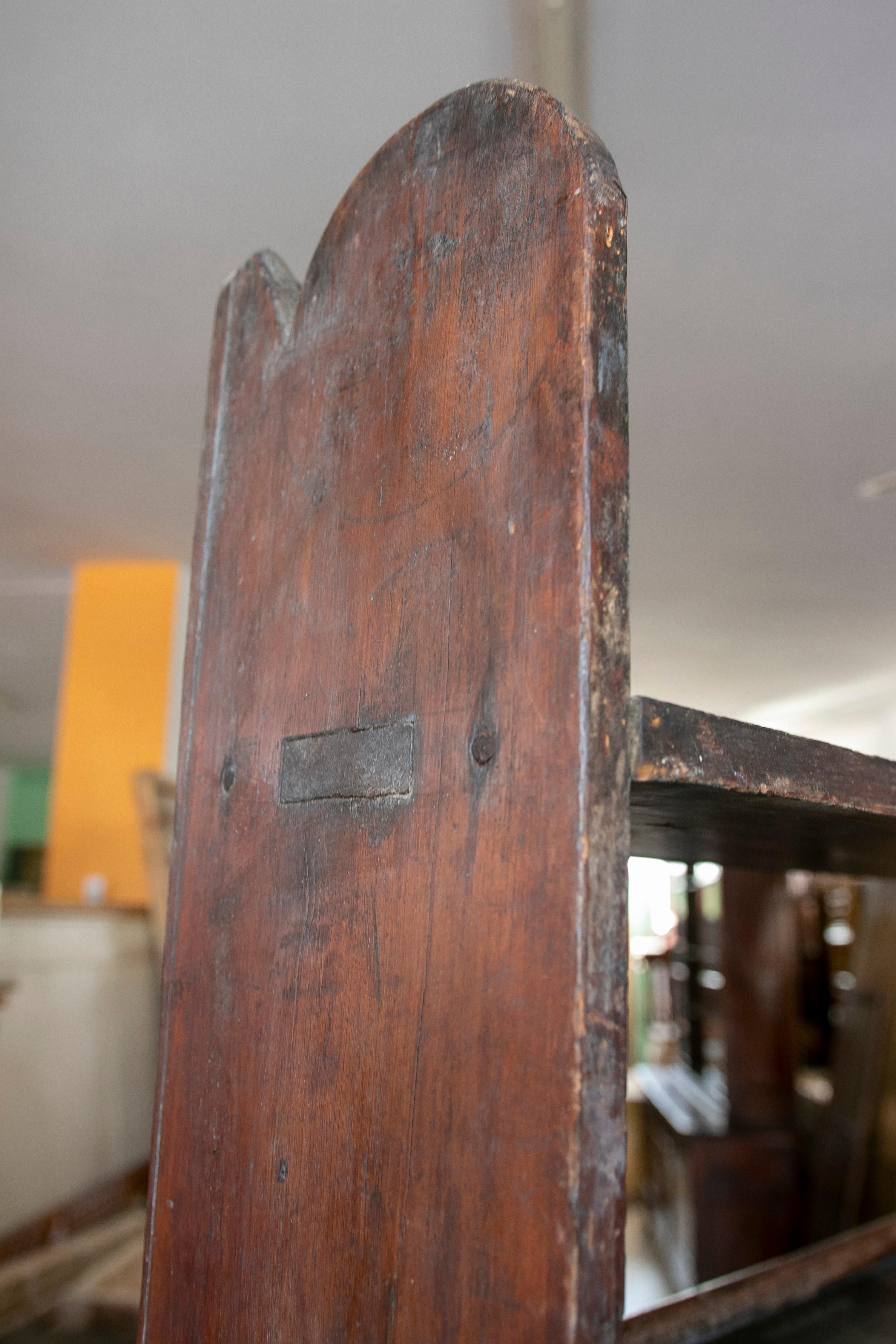 Spanish Rustic Rustic Wooden Kitchen Shelf   In Good Condition For Sale In Marbella, ES