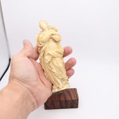 SPANISH SCHOOL 1775 Baroque Carved Sculpture Of Virgin Immaculata Madonna