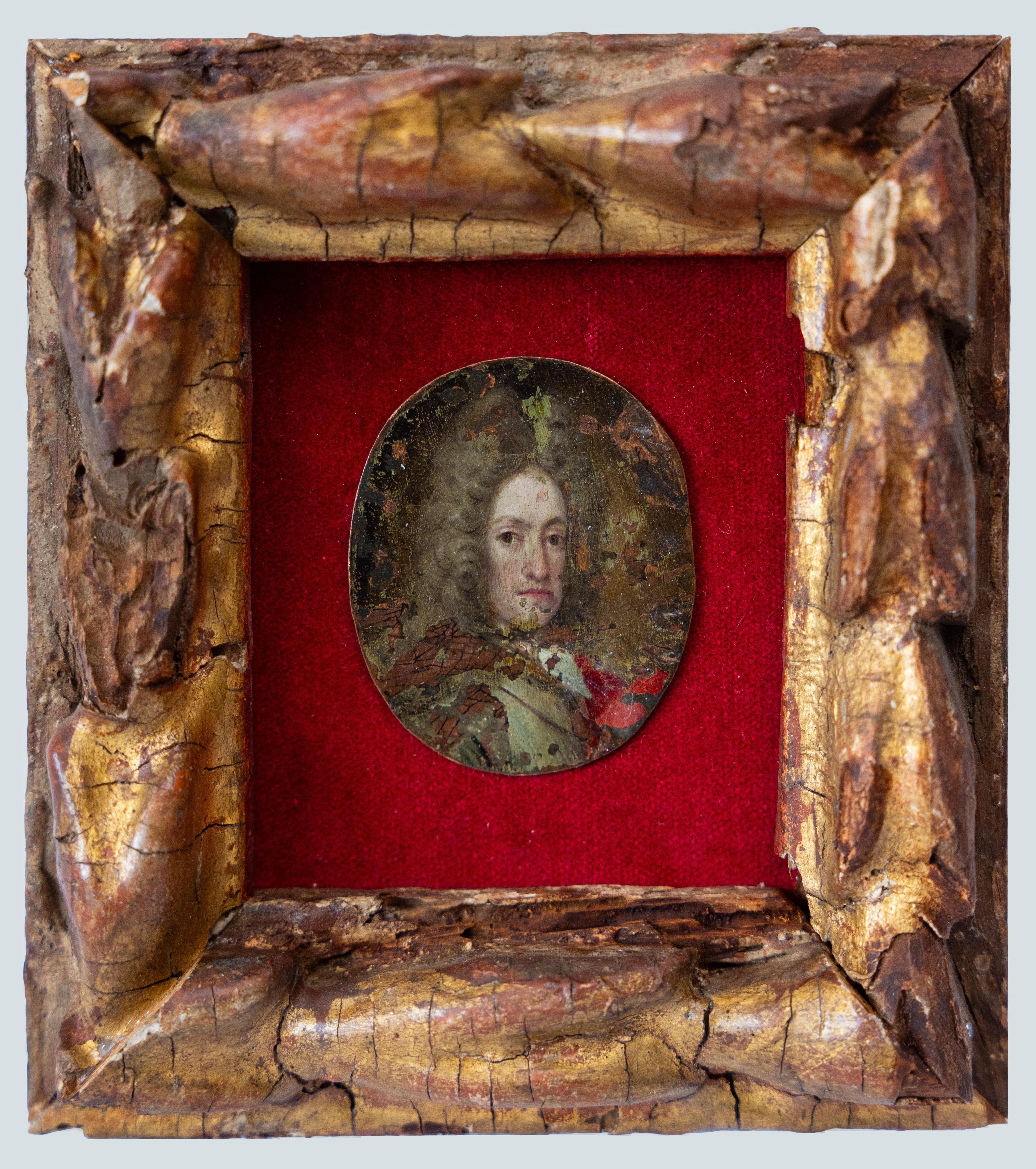 Spanish School 17th century Portrait Painting – Porträt von Charles II. von Spanien