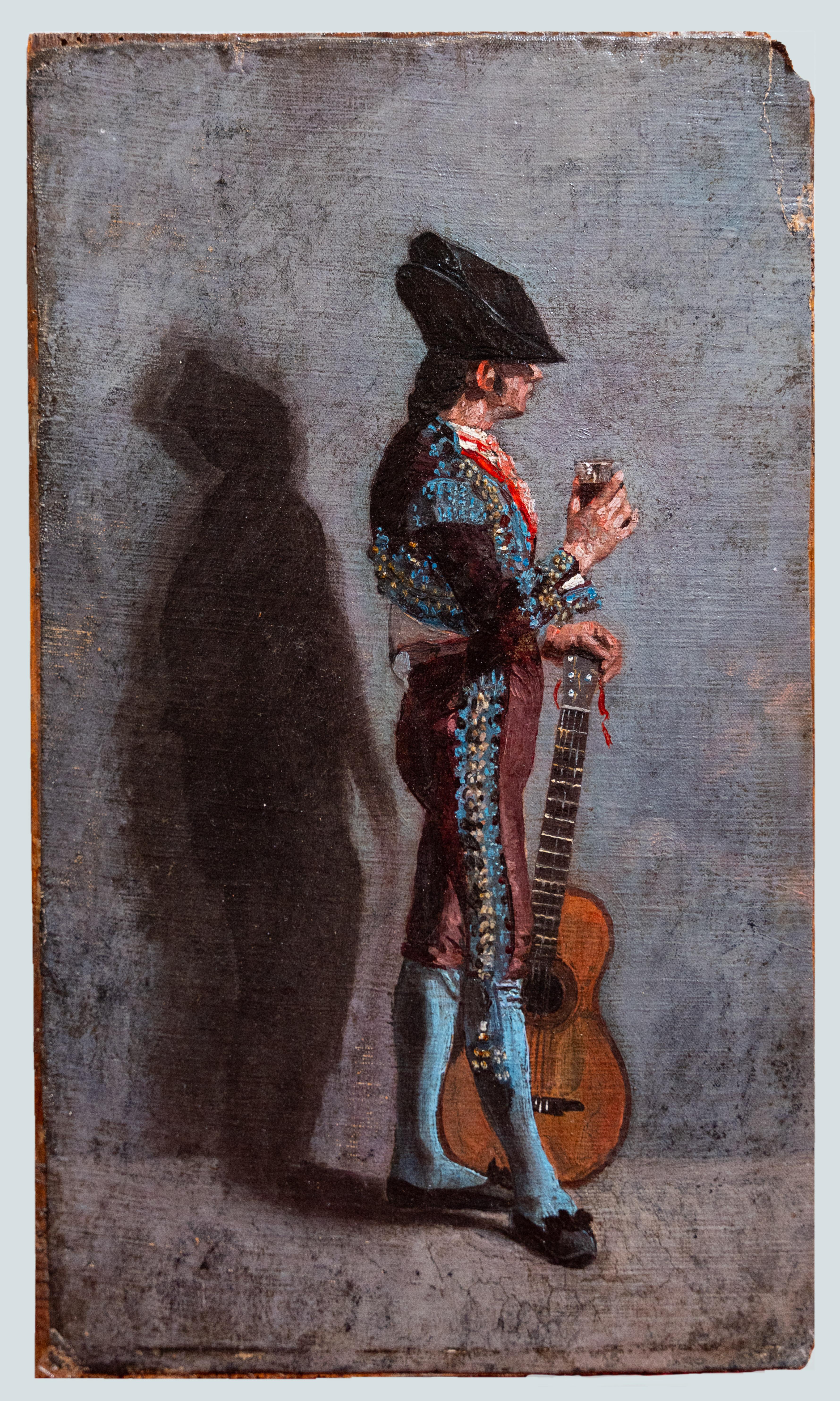 Torero español con su guitarra, Spanish School principios del siglo XX