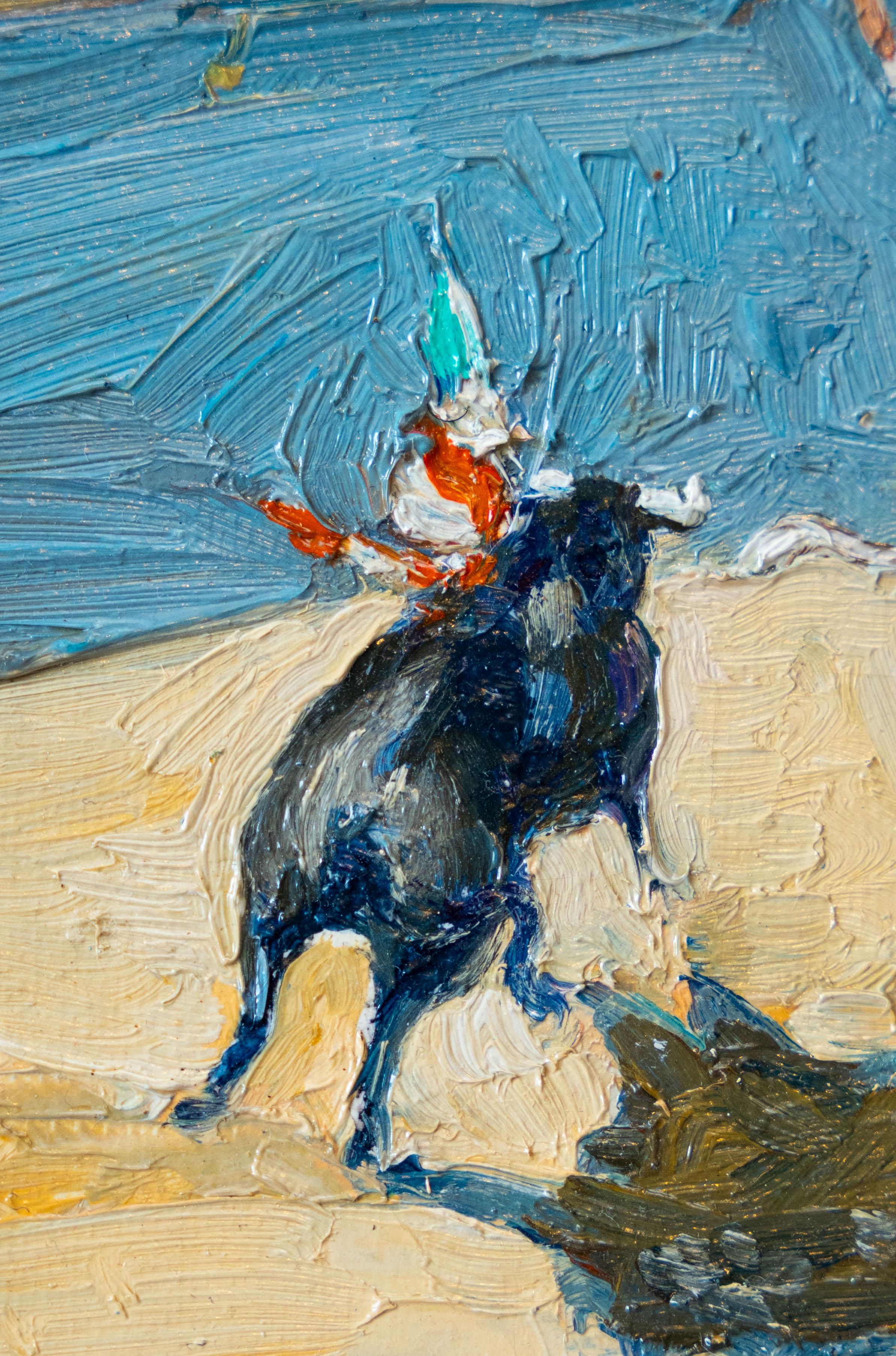 Spanish bullfighting, Spanish School, 20th century - Painting by Spanish School early 20th century