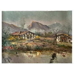 Spanish School of the 20th Century "Landscape" Signed