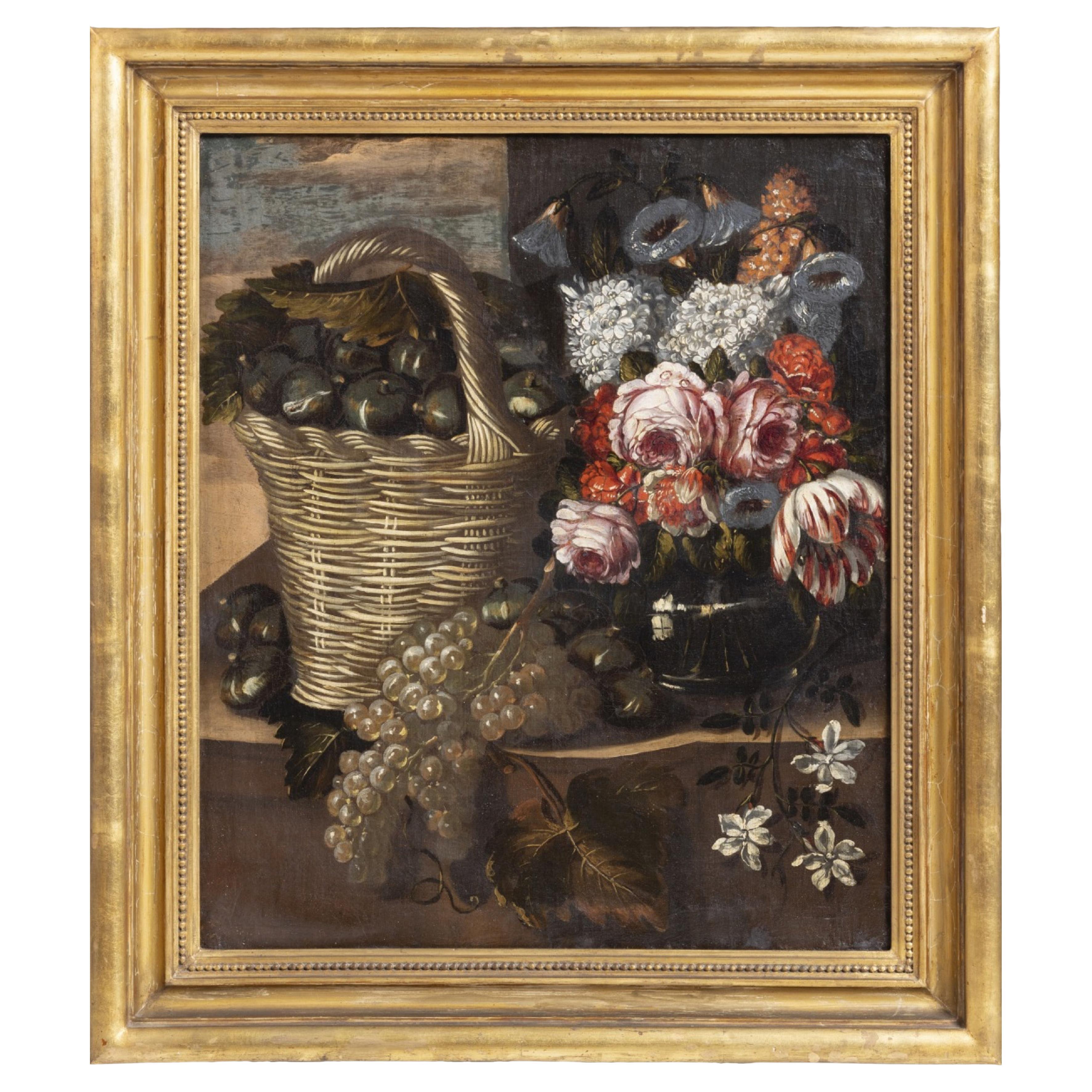 Spanish School "Stillleben". Öl auf Leinwand, 17. Jahrhundert im Angebot