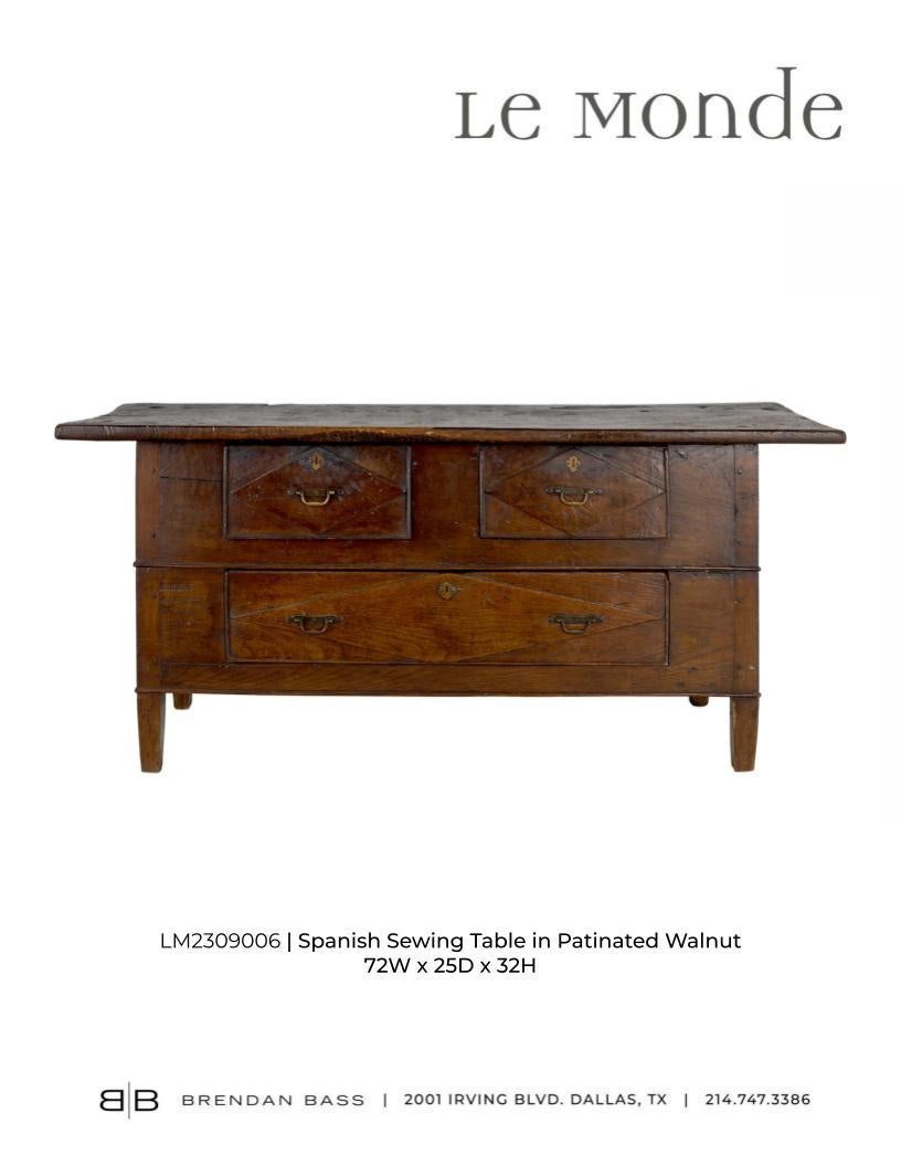 Spanish Serving Table In Patinaed Walnut For Sale 4