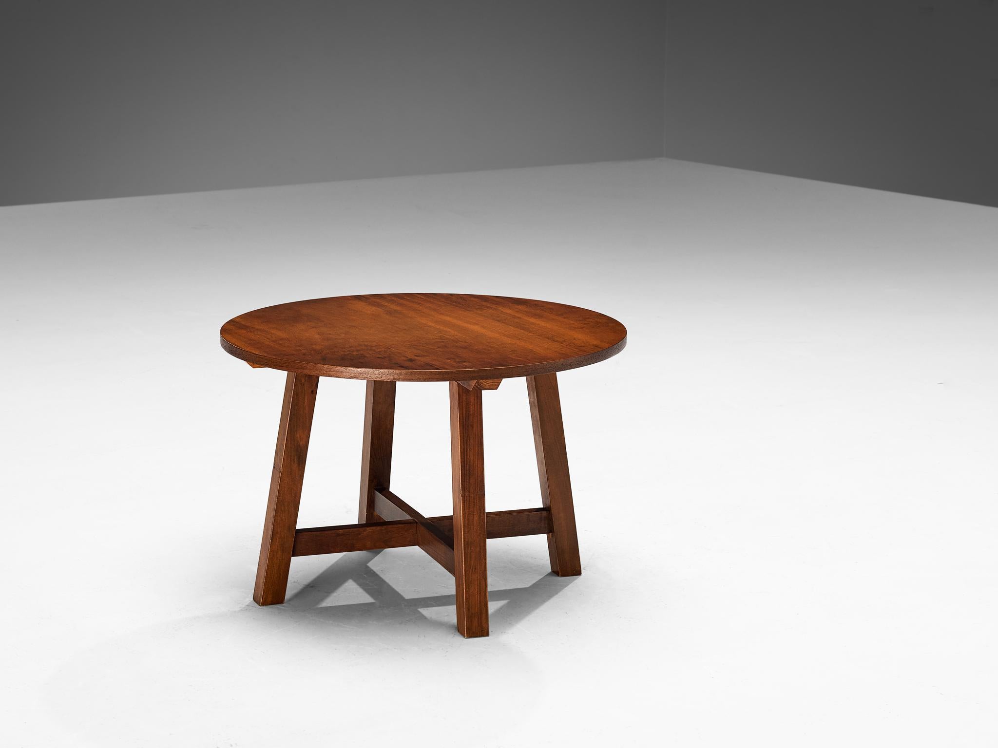 Mid-20th Century Spanish Side Table in Walnut and Pine  For Sale