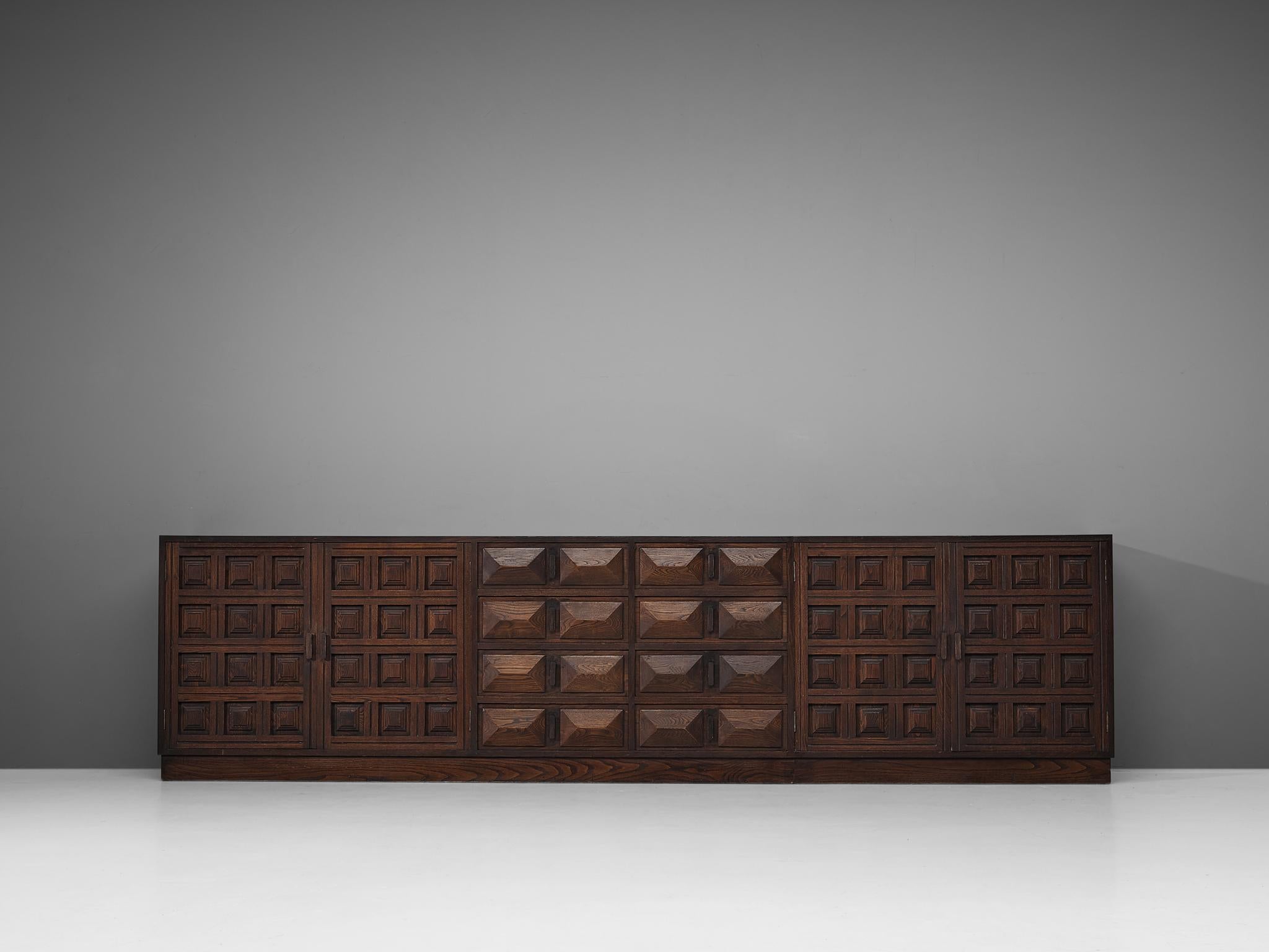 Brutalist Spanish Sideboard in Oak
