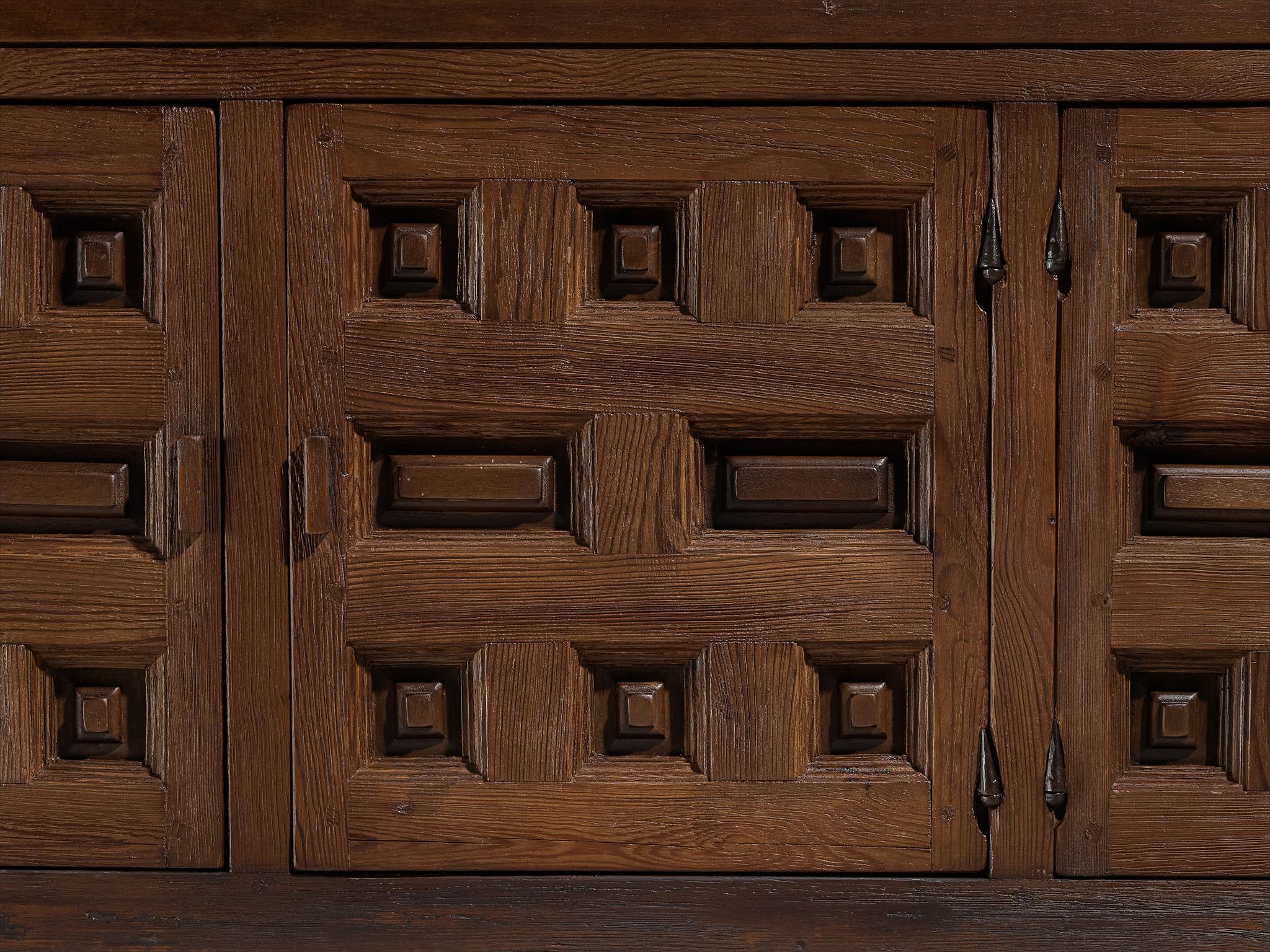Spanish Sideboard in Stained Pine For Sale 4