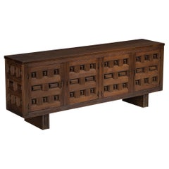 Spanisches Sideboard aus gebeiztem Kiefernholz