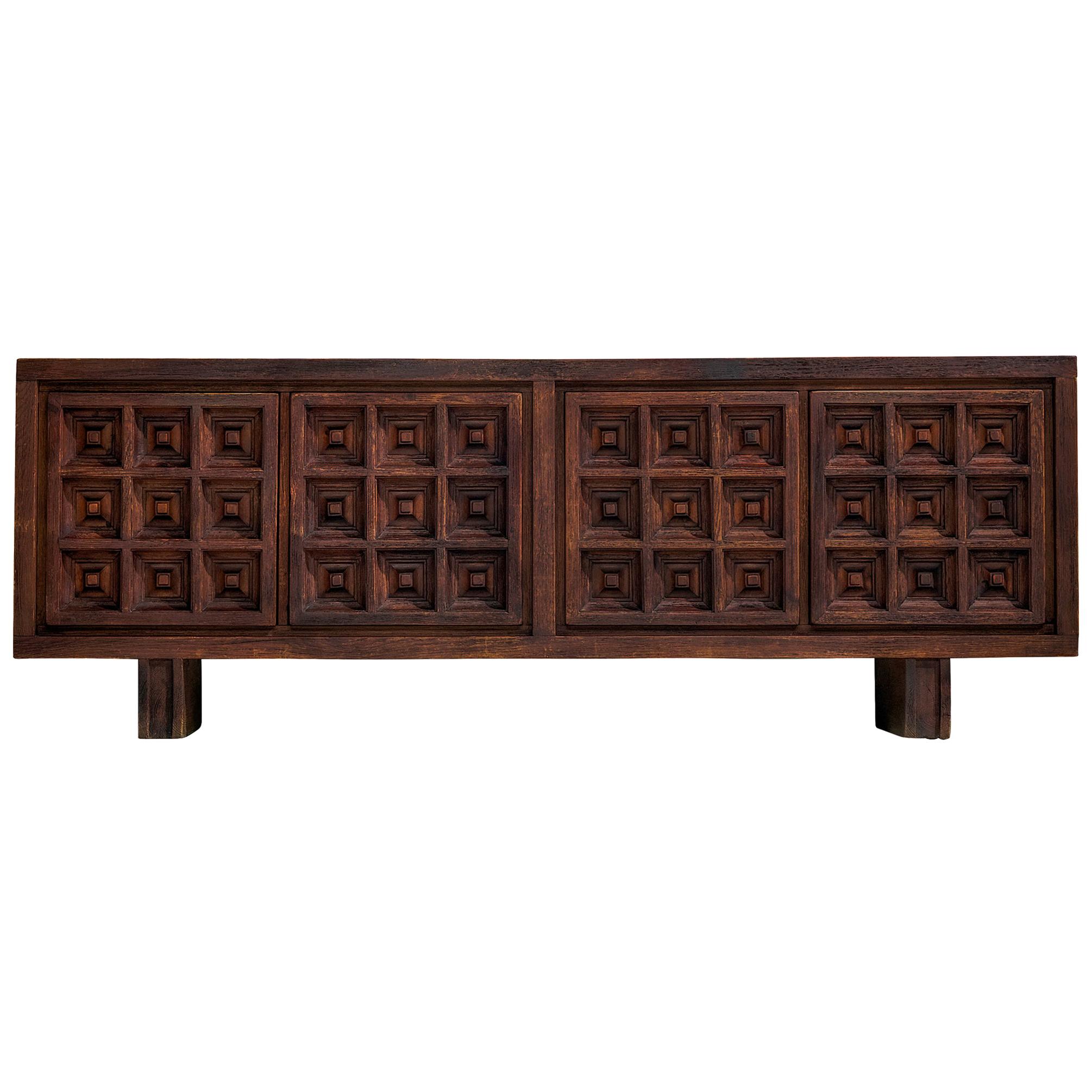 Spanish Sideboard in Stained Pine Manufactured by Biosca