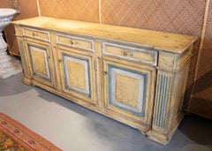 Buffet espagnol avec portes et tiroirs polychromes