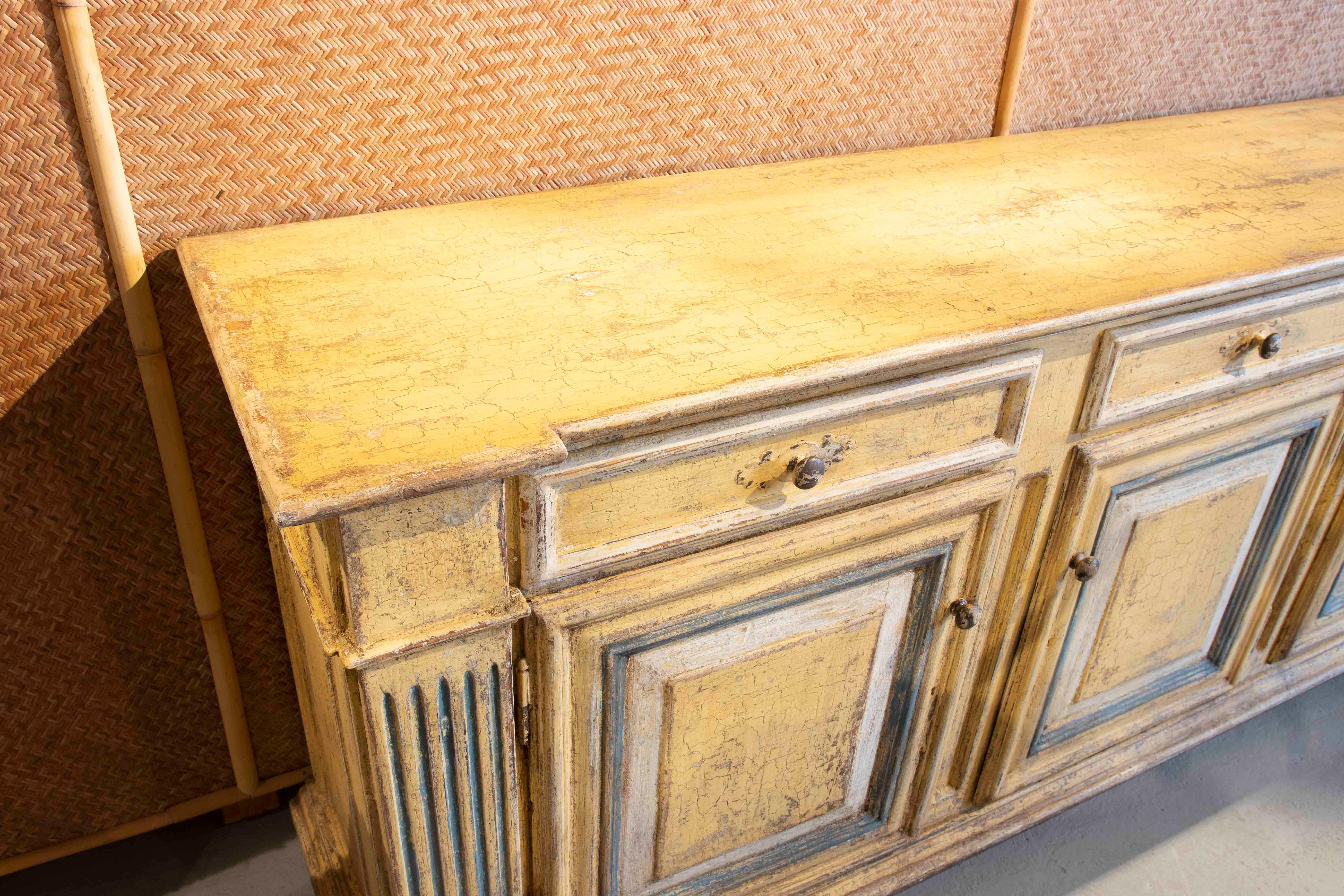 Spanish Sideboard with Polychromed Doors and Drawers In Good Condition For Sale In Marbella, ES