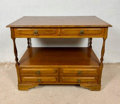 Buffet espagnol avec étagères et six tiroirs, années 1980