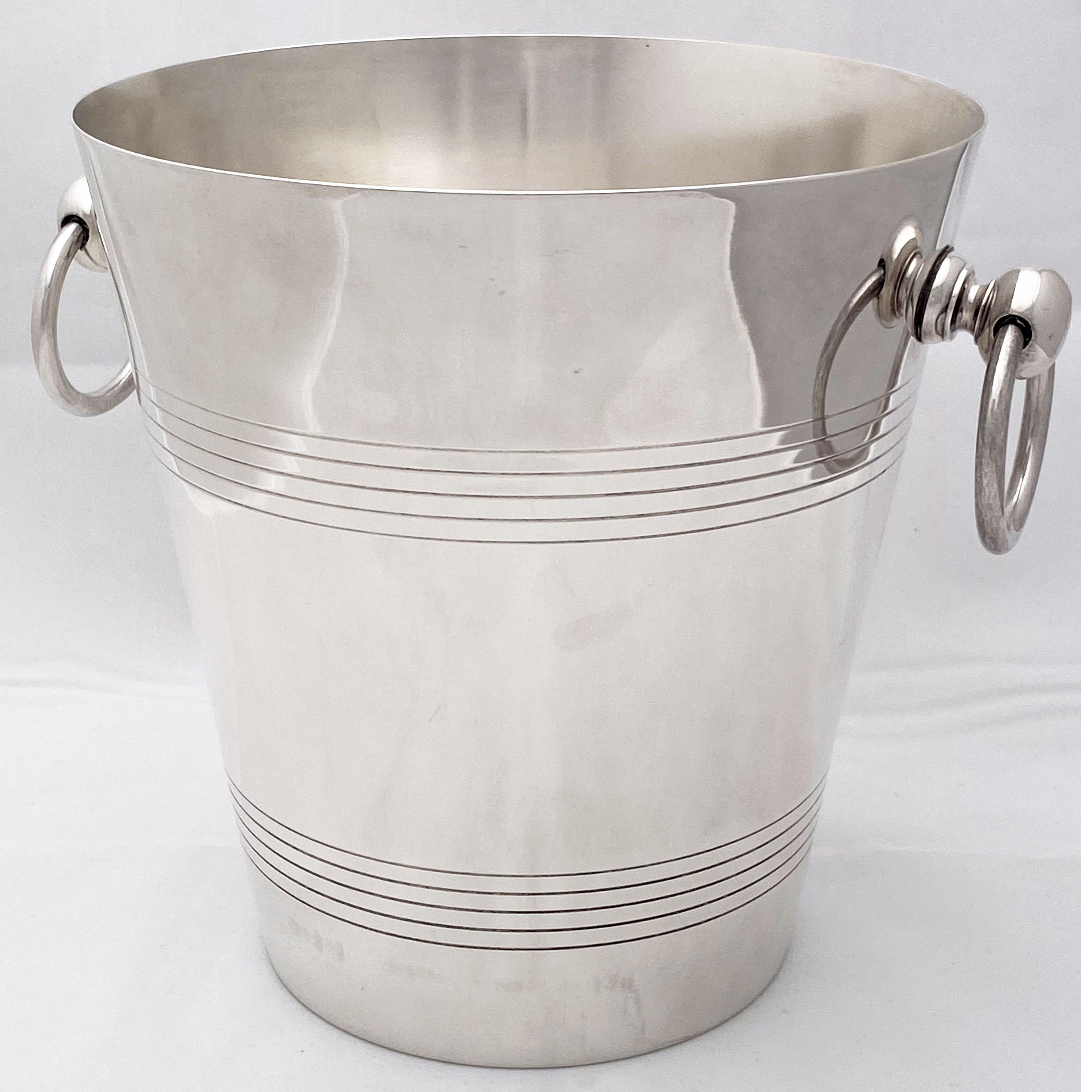 Spanish Silver Champagne or Wine Cooler or Ice Bucket In Good Condition In Austin, TX