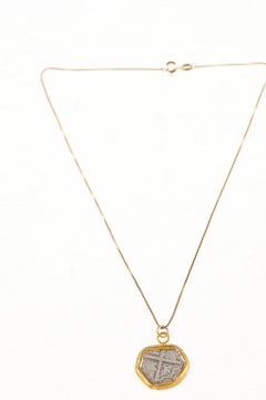 Spanish Silver Cob Coin in 22k Pendant (pendant only)