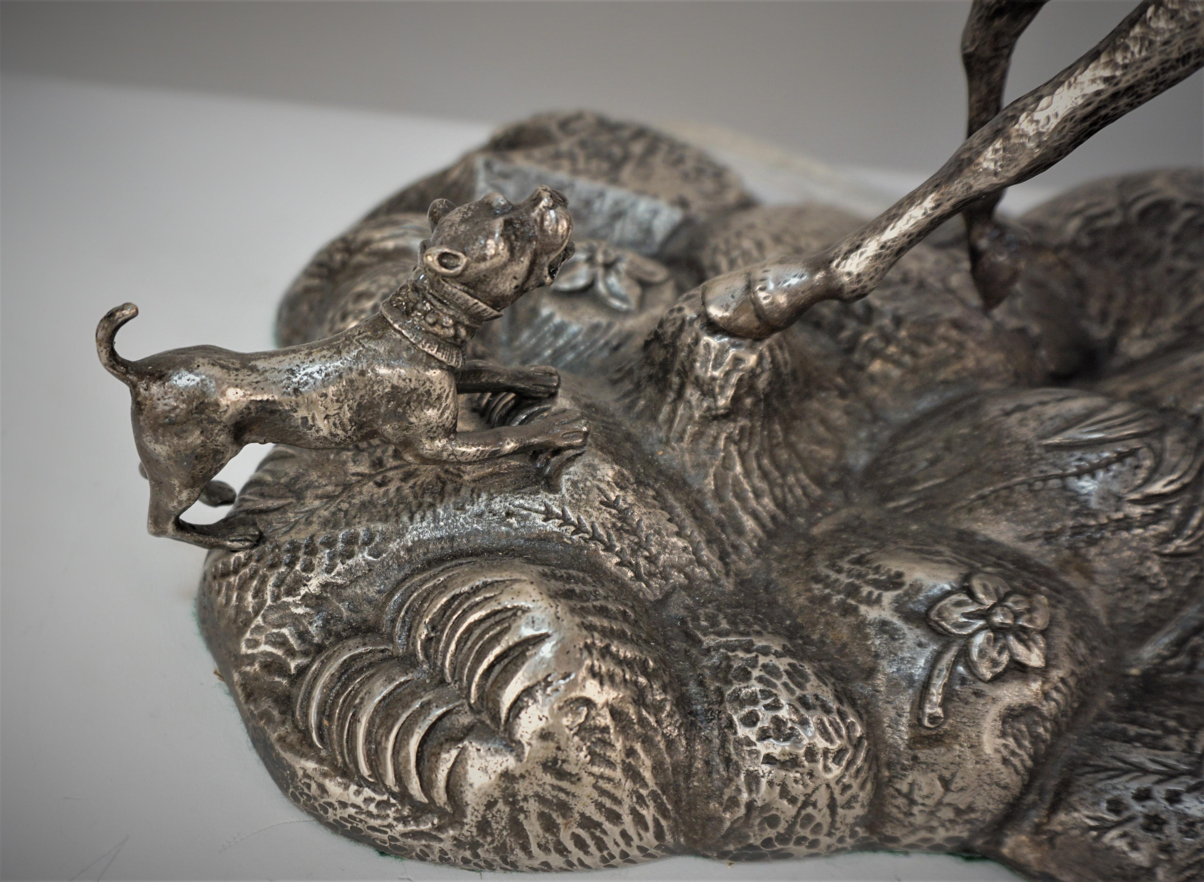 Spanish Silver on Bronze Horse Sculpture Table Lamp 4