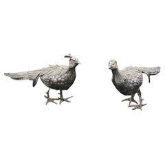 Spanish Silver Pheasant Table Pieces 'Silver Content 750'