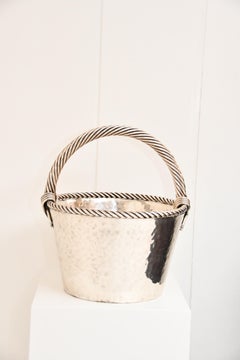Spanish Silver-Plated Metal Basket - Spain 1979
