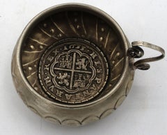 Spanish Silver Testavin with 1633 Coin Inset, Reign of Phillip IV