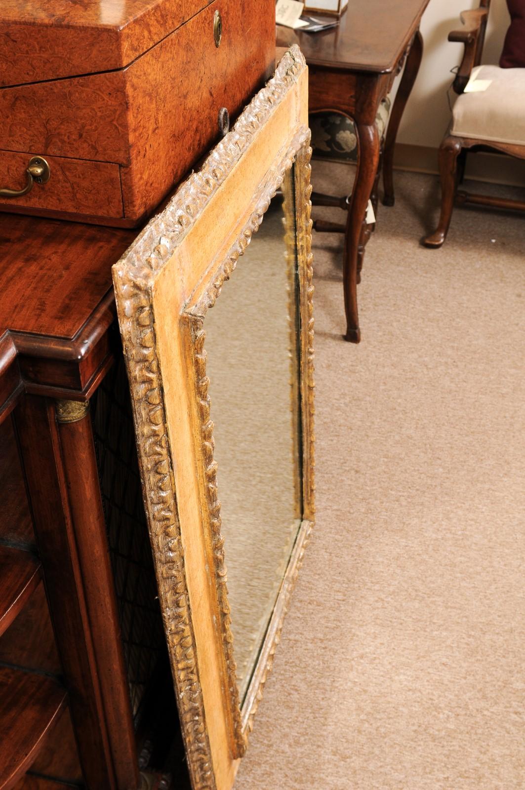 Spanish Silvered & Painted Mirror, Early 18th Century In Good Condition For Sale In Atlanta, GA