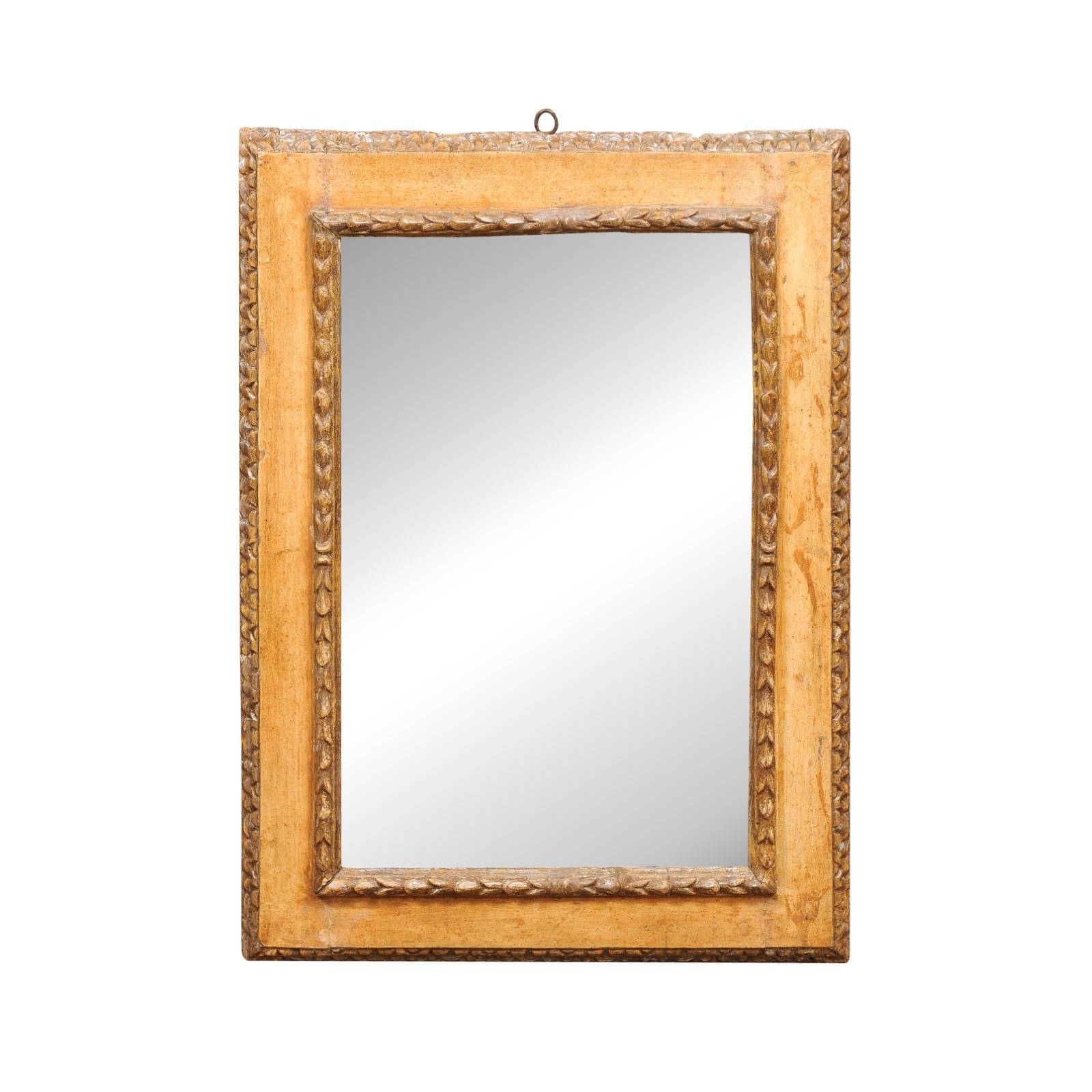 XVIIIe siècle Miroir espagnol argenté et peint, début du 18ème siècle en vente