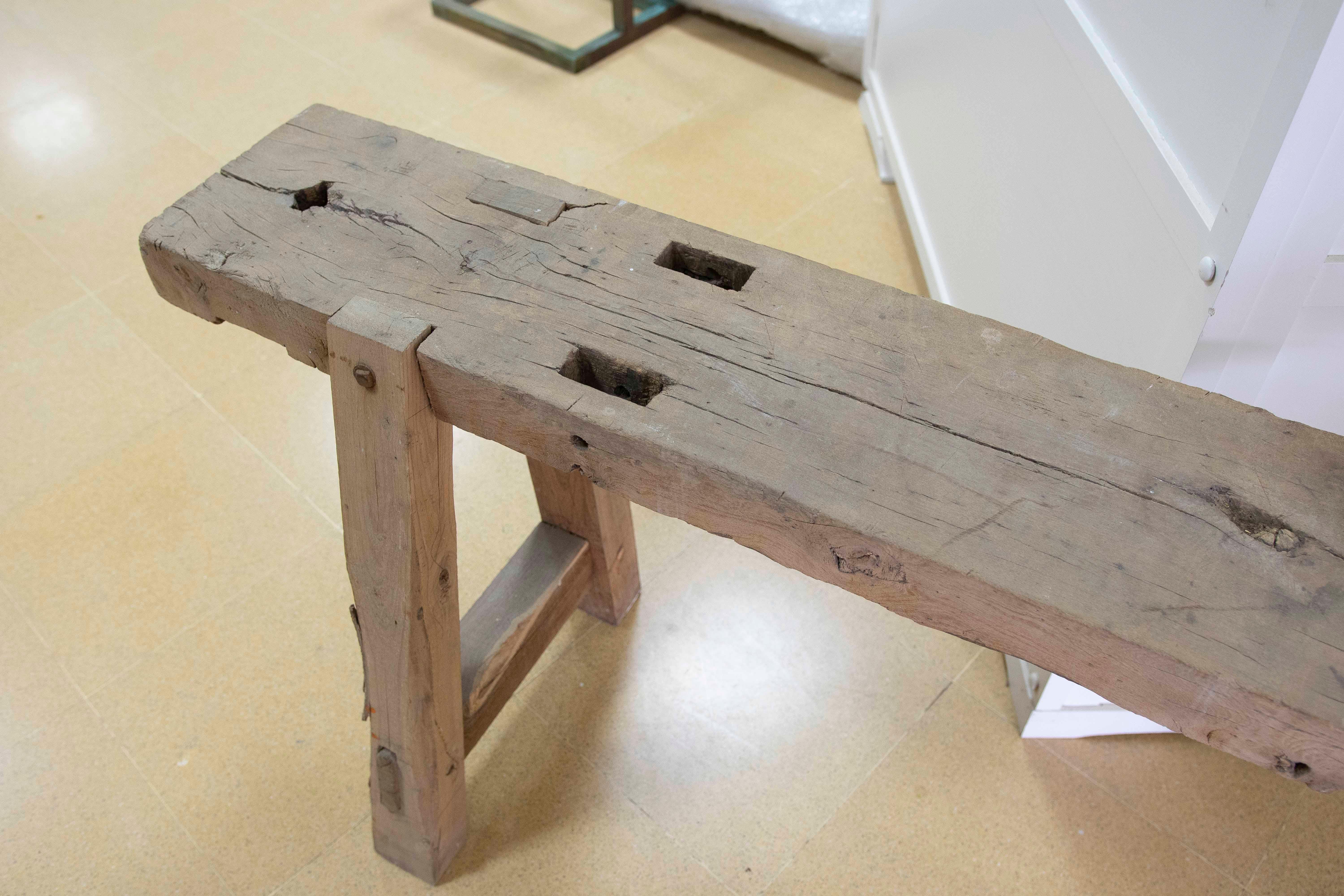 Banco de trabajo de carpintero de madera maciza española en venta 9