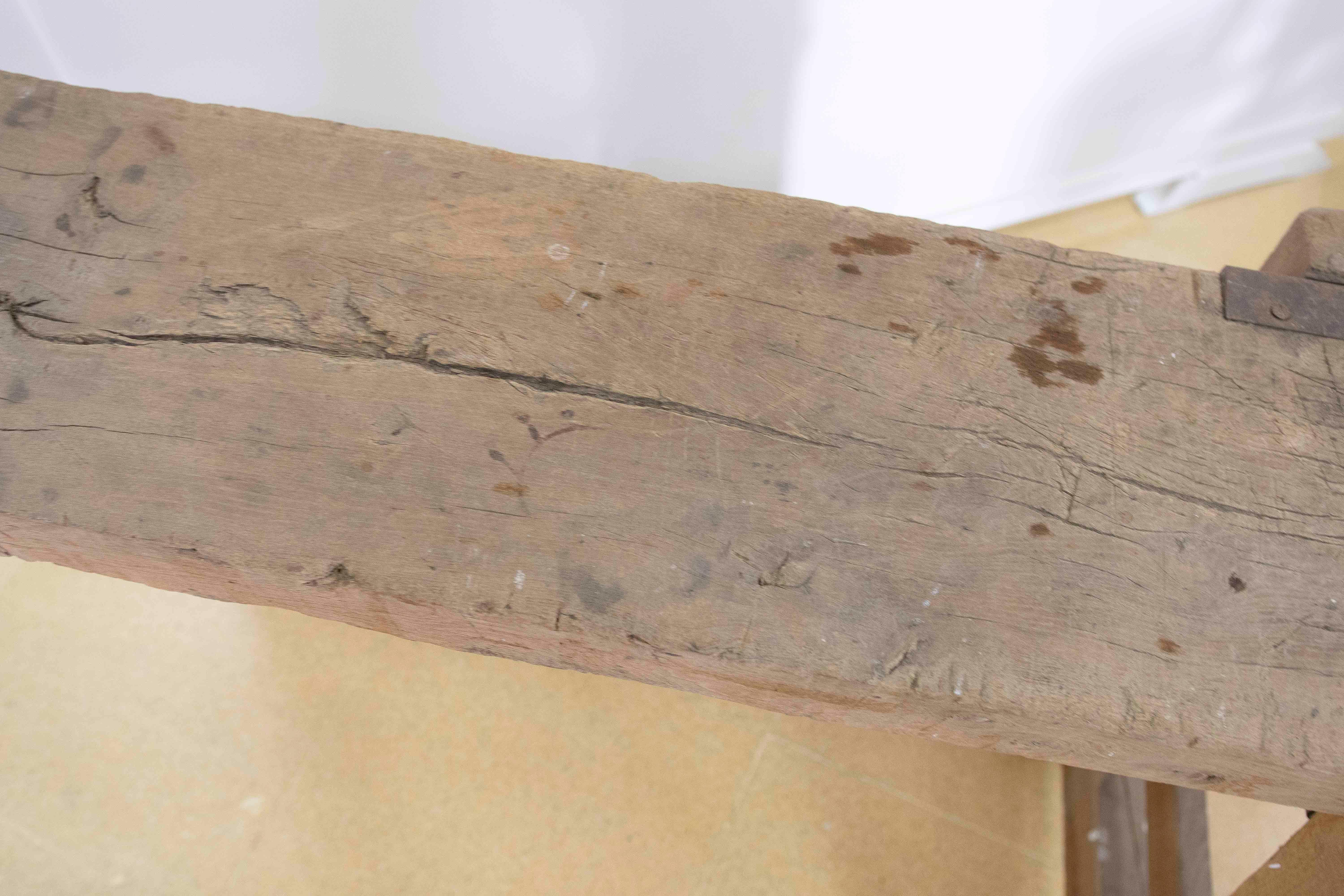 Banco de trabajo de carpintero de madera maciza española en venta 11