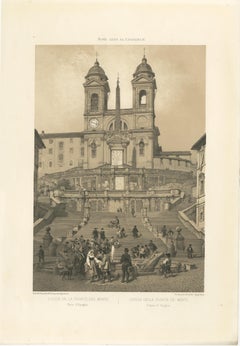 Spanish Steps 
Trinità dei Monti, Rome – Iconic City View, 1869