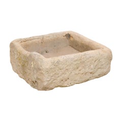 Spanish Stone Basin or Planter from the 19th Century