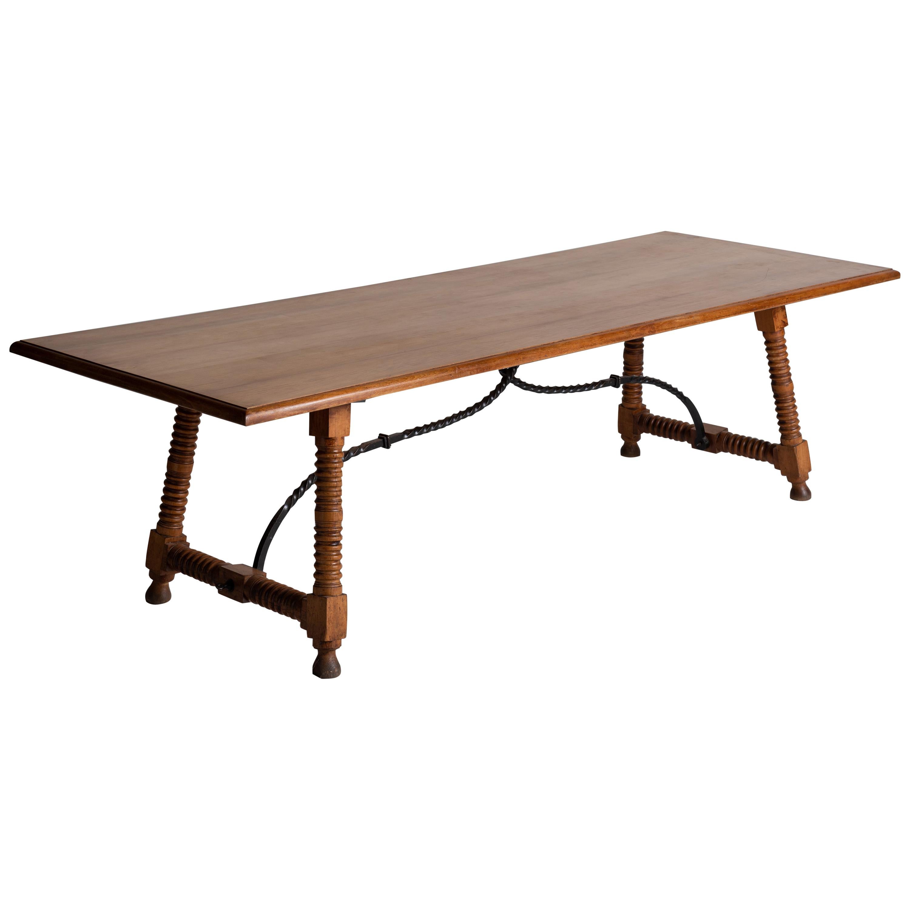 Spanish Style Dining Table, France, circa 1900