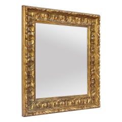 Spanish Style Gilded Carved Wood Mirror, circa 1970