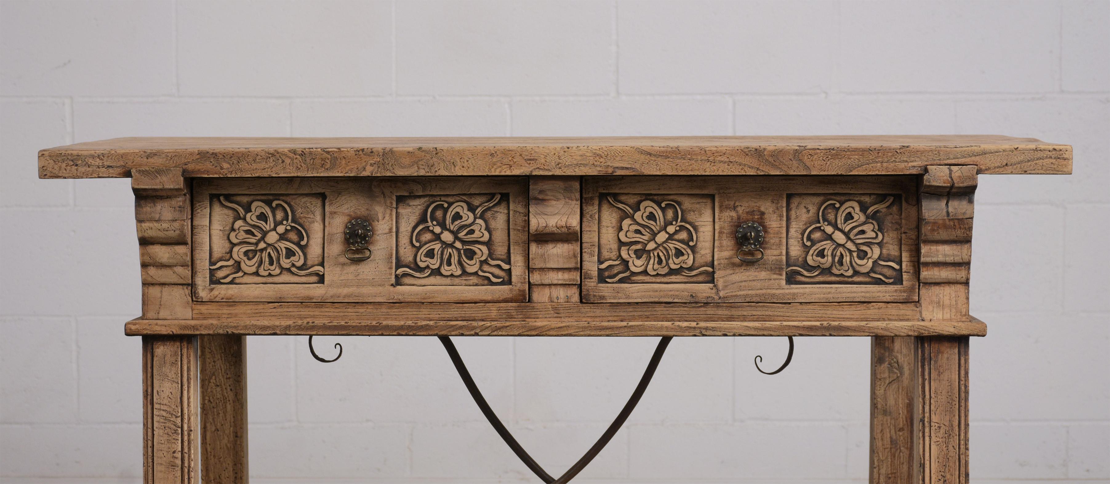 Metalwork Spanish Style Library Table