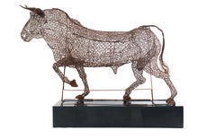 Spanish Style Life Size Wire Bull