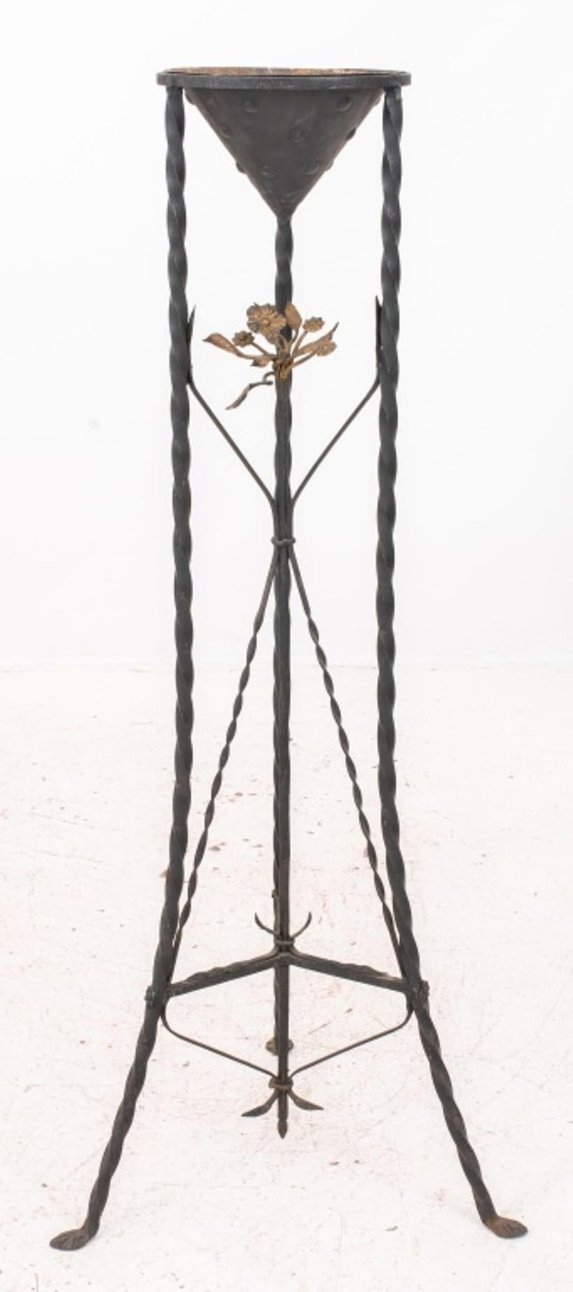 Country Spanish Style Wrought Iron Plant Stand For Sale