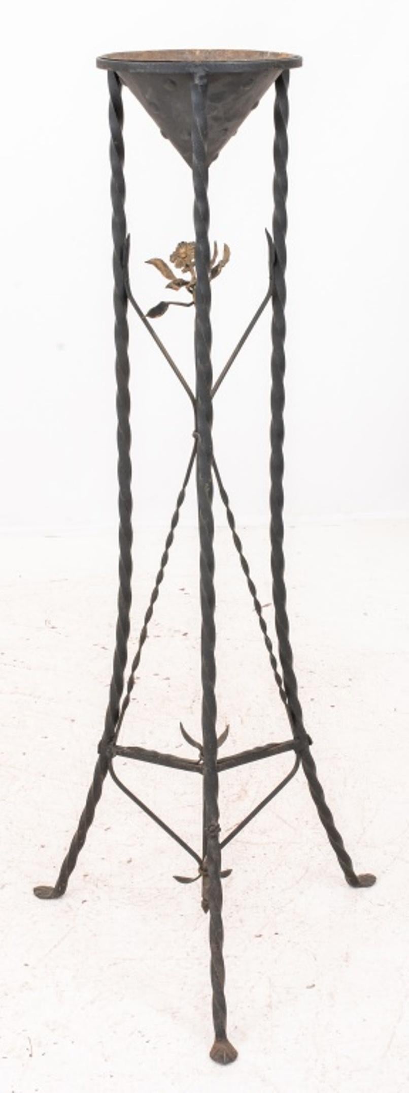 Spanish Style Wrought Iron Plant Stand For Sale 2