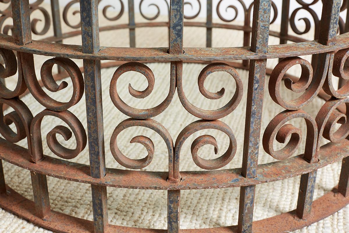 Spanish Style Wrought Iron Round Cocktail Table 2