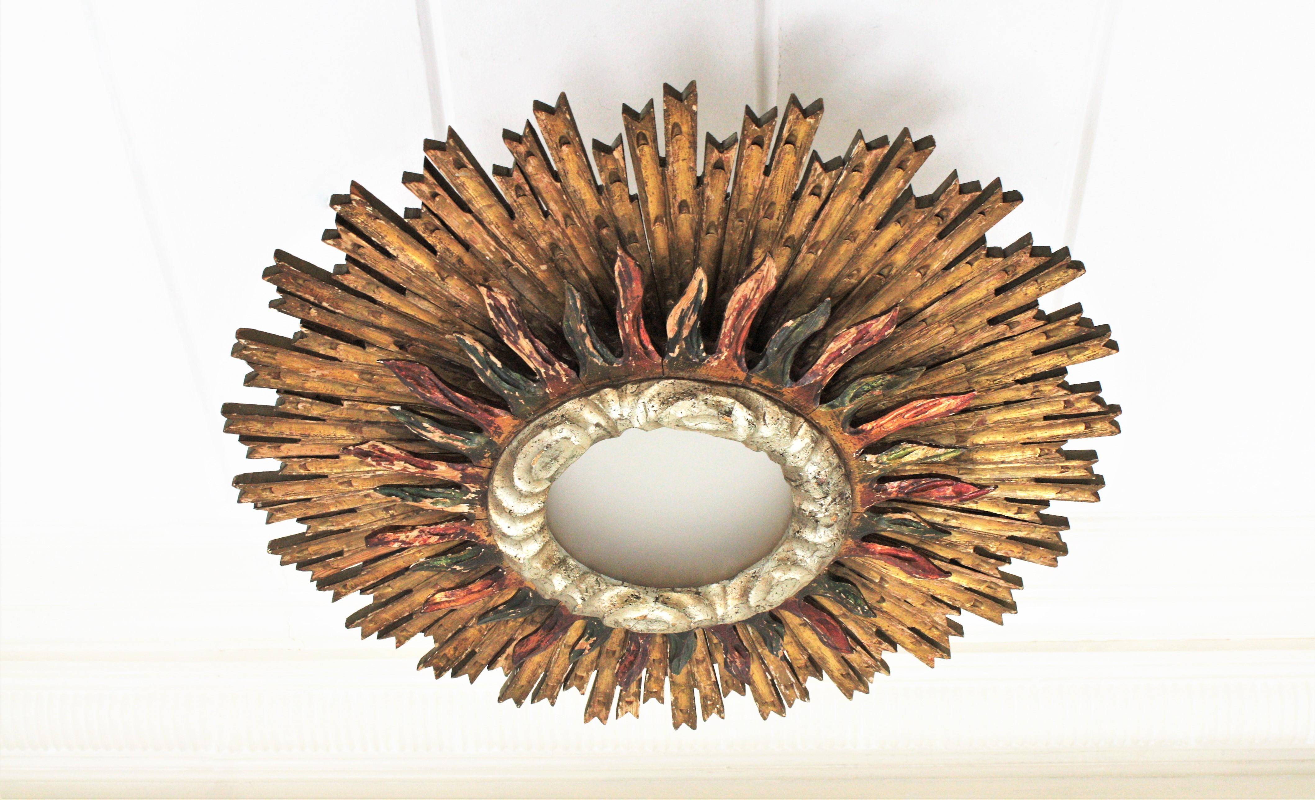 spanish style flush mount ceiling light