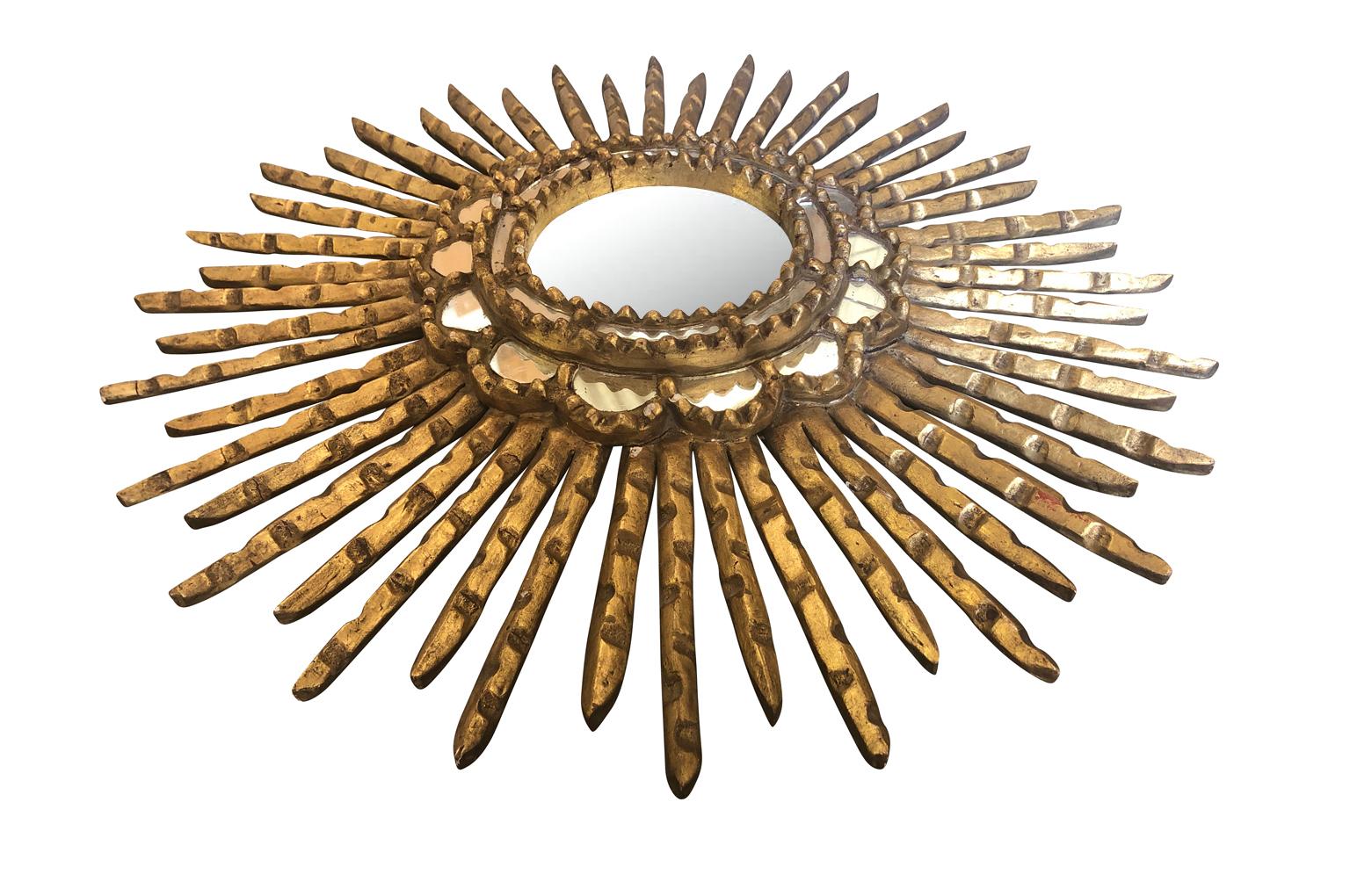 Spanish Sunburst Mirror In Good Condition In Round Top, TX