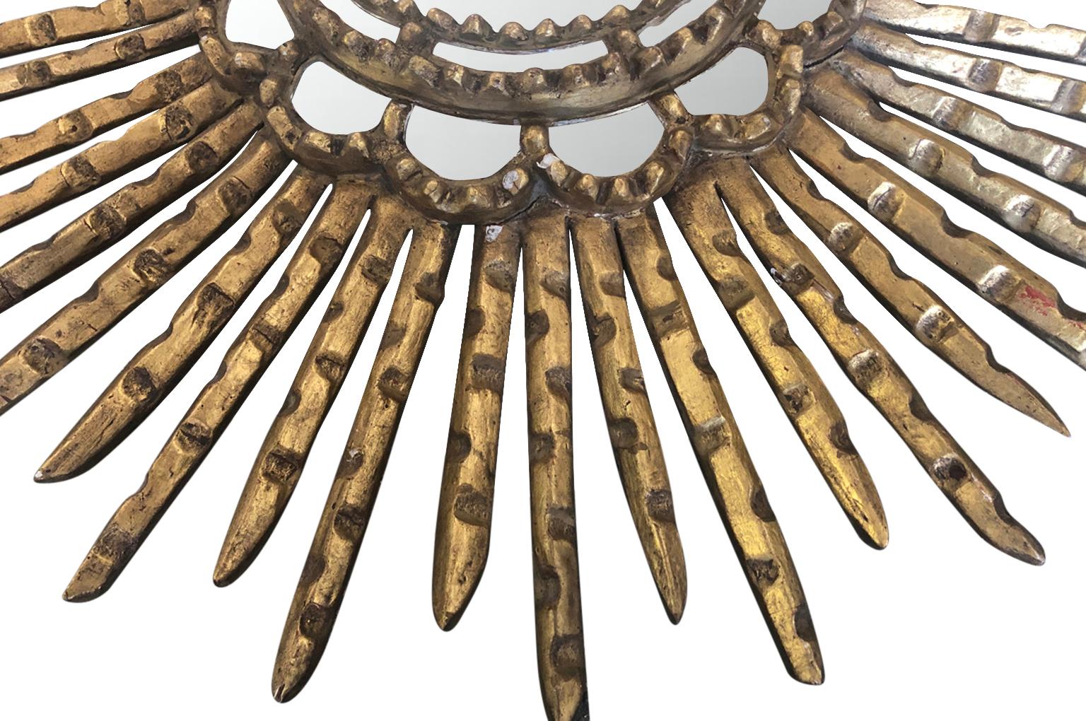 20th Century Spanish Sunburst Mirror