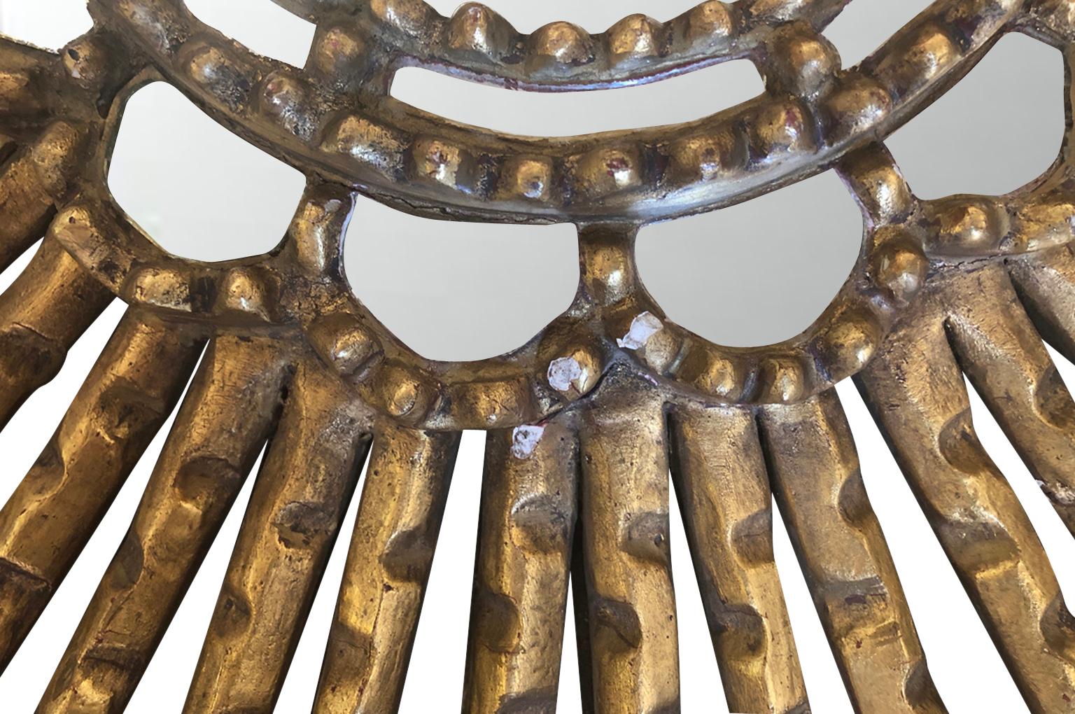 Giltwood Spanish Sunburst Mirror